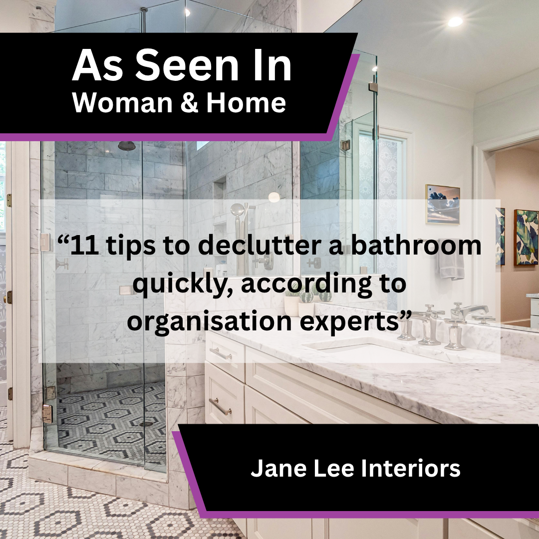 Jane Lee Interiors bathroom decluttering advice in Woman & Home