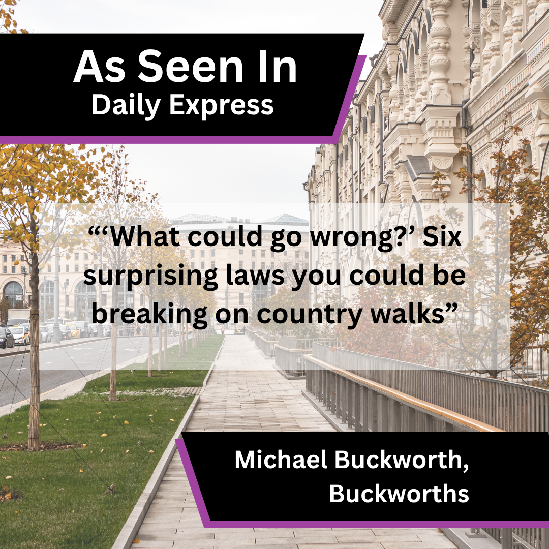 Buckworths on laws you could break walking in Daily Express