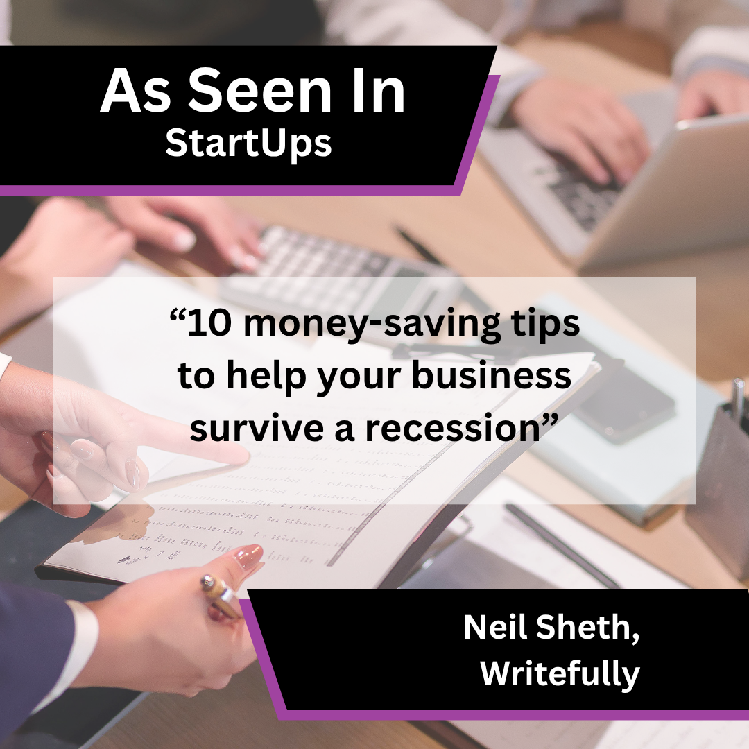 Writefully on recession money-saving tips in StartUps