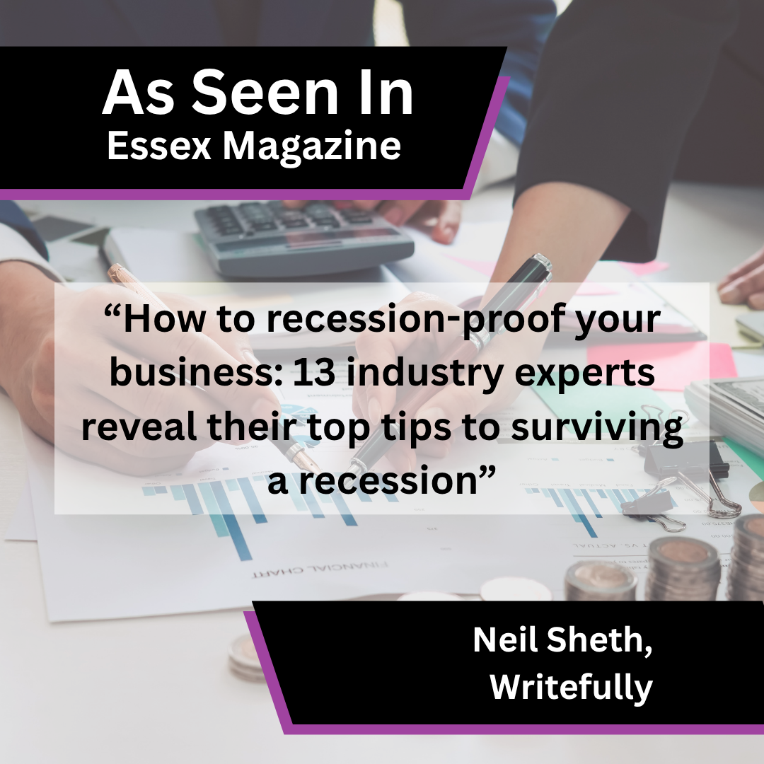Writefully recession-proofing business advice in Essex Magazine