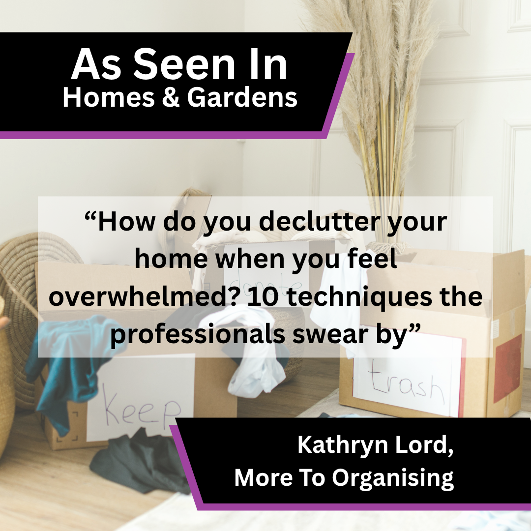 More To Organising decluttering advice in Homes & Gardens