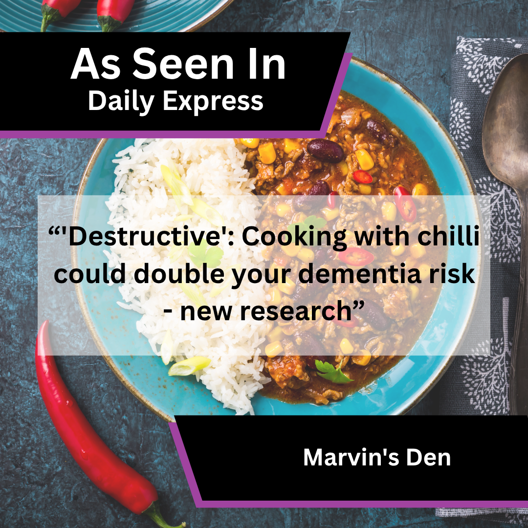 Marvin's Den in Daily Express coverage on chilli and dementia risk