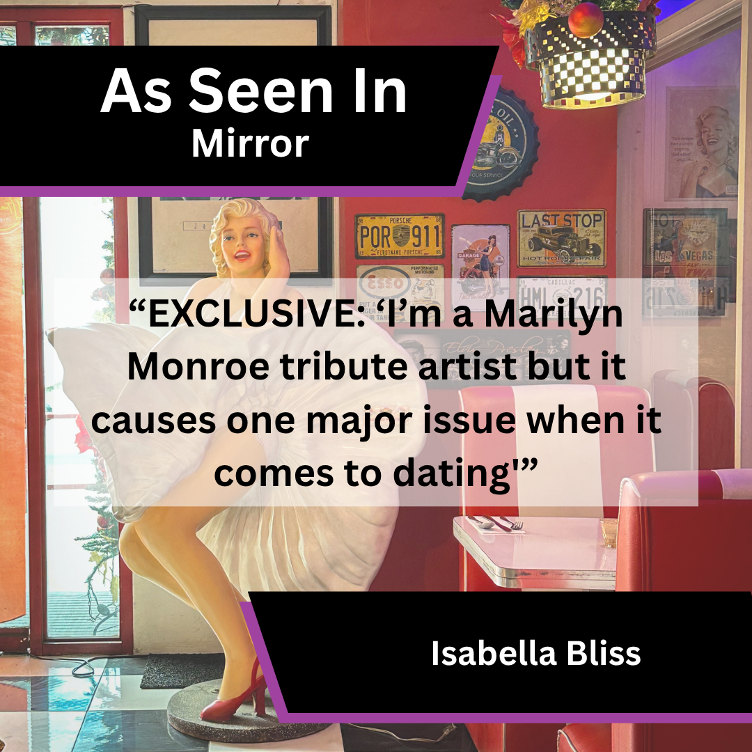 Isabella Bliss media coverage in Mirror about Dating as Marilyn Monroe