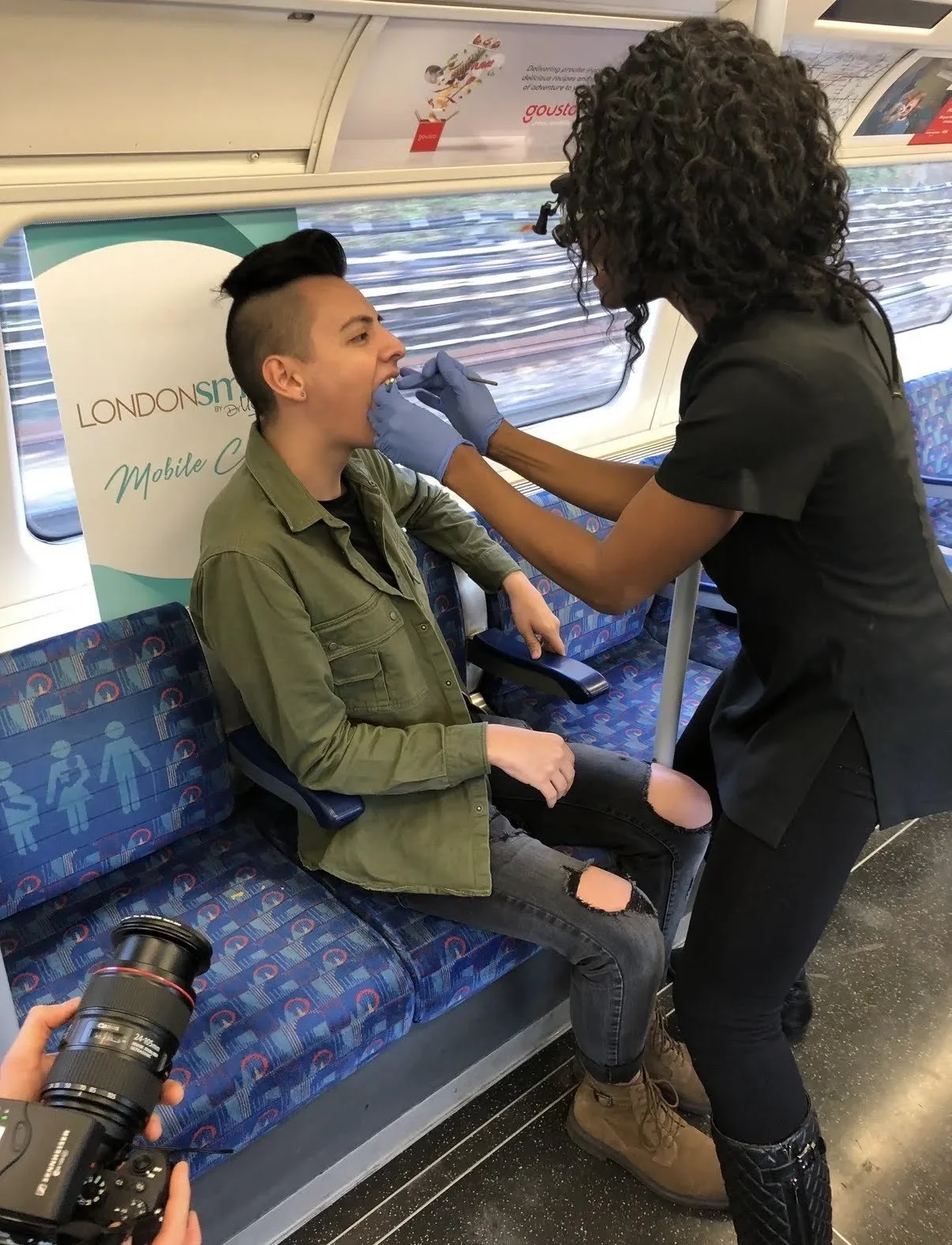 Behind the scenes on a London client campaign.