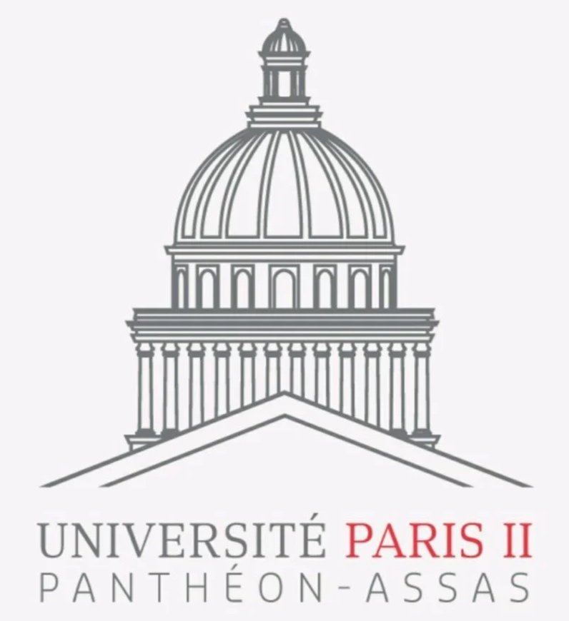 Logo de l'Université Paris II Panthéon-Assas avec une illustration d'un dôme et de colonnes