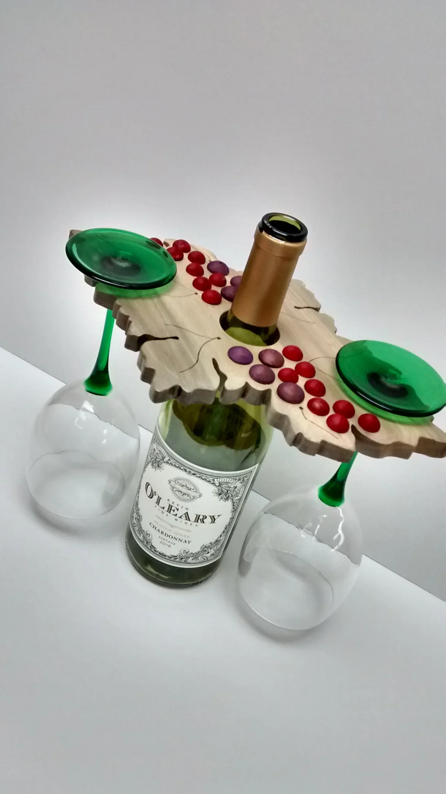 Grape Leaf Wine Bottle and Glass Holder (1).webp