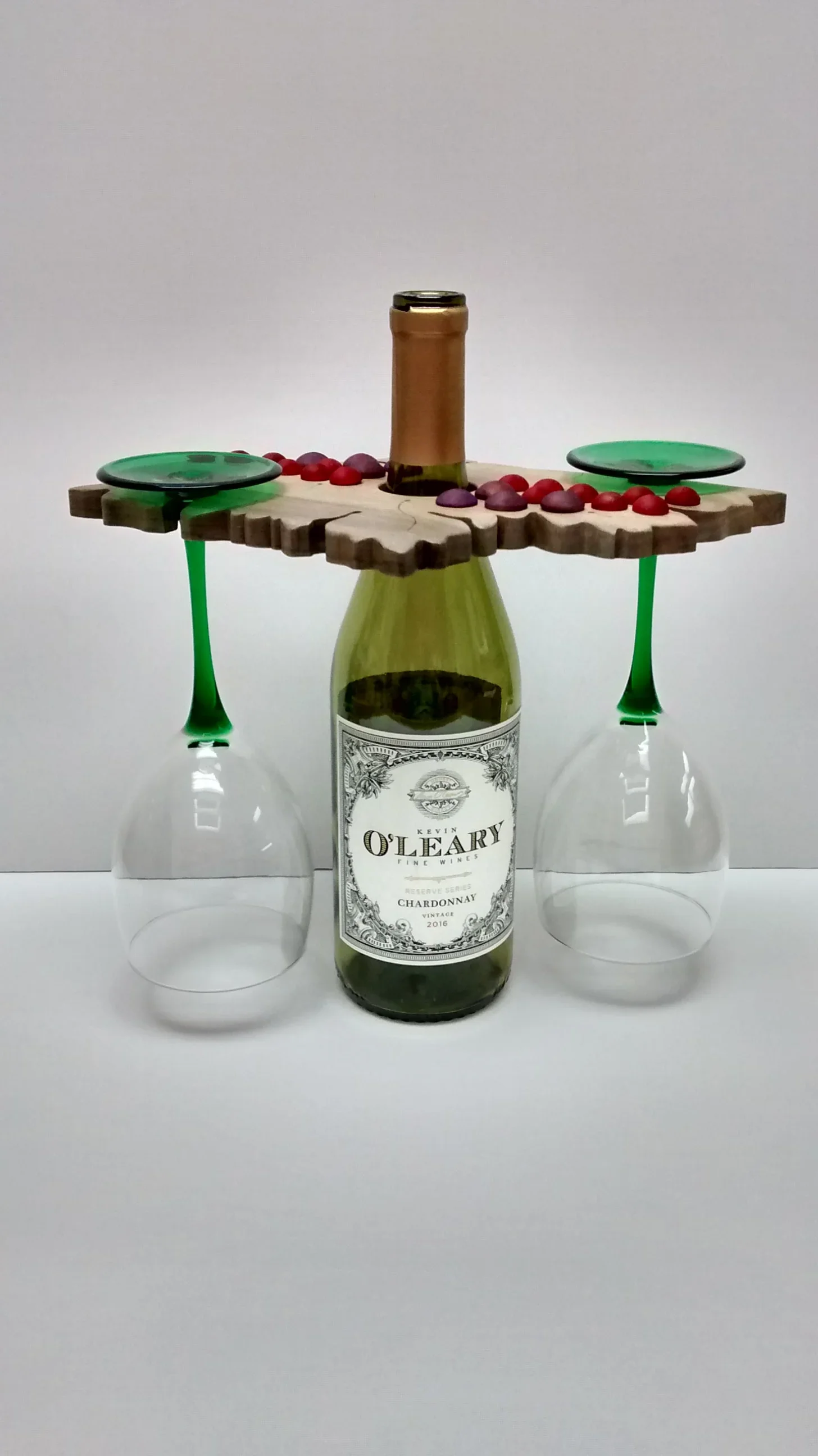 Grape Leaf Wine Bottle and Glass Holder (2).webp