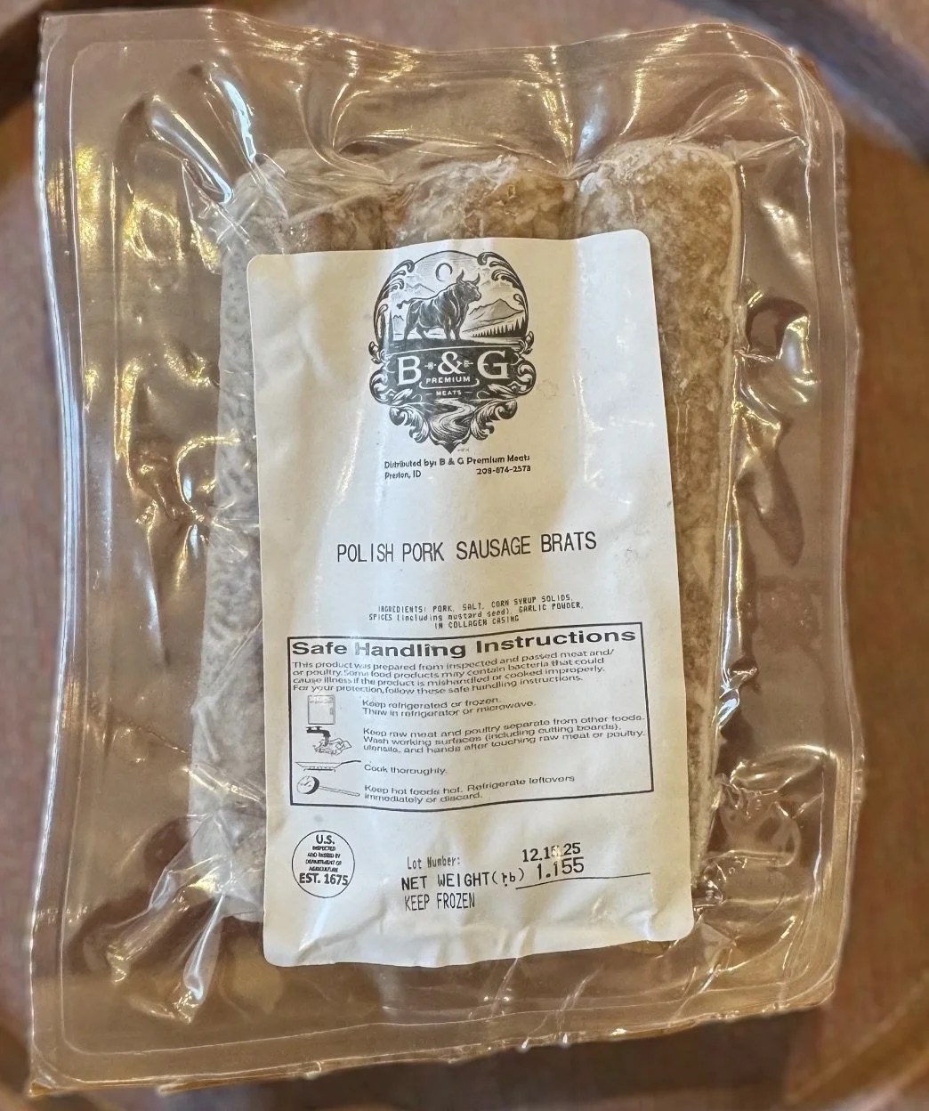 Pork Brat Polish Style