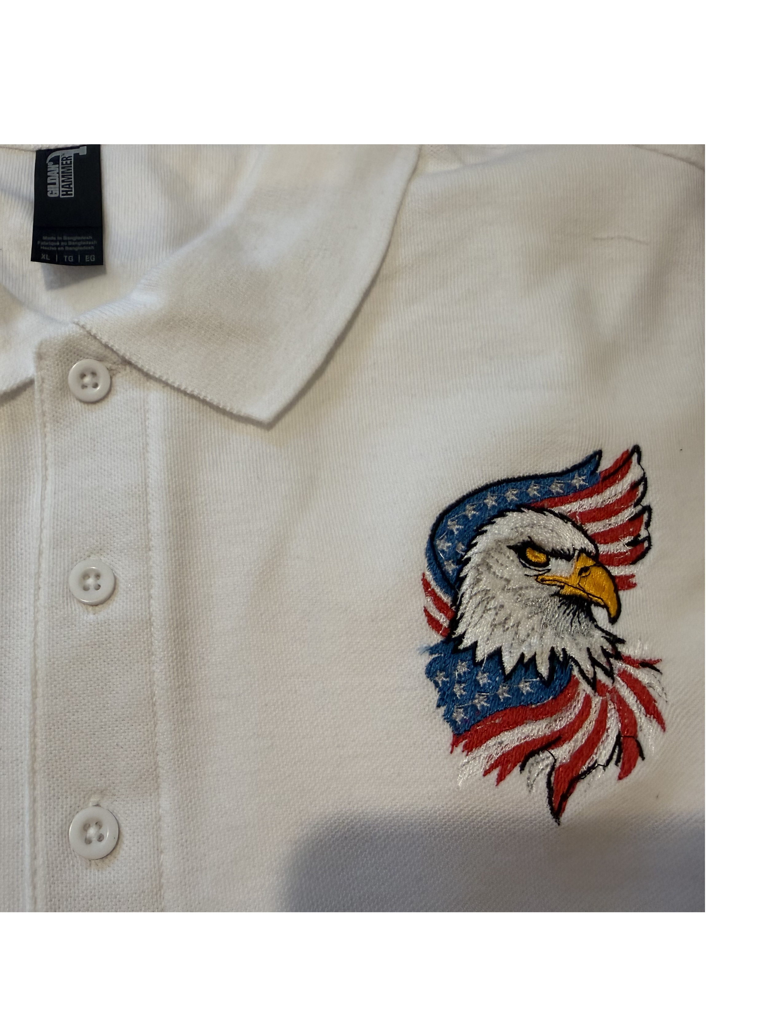 Patriotic Embroidered Golf Polo Shirts