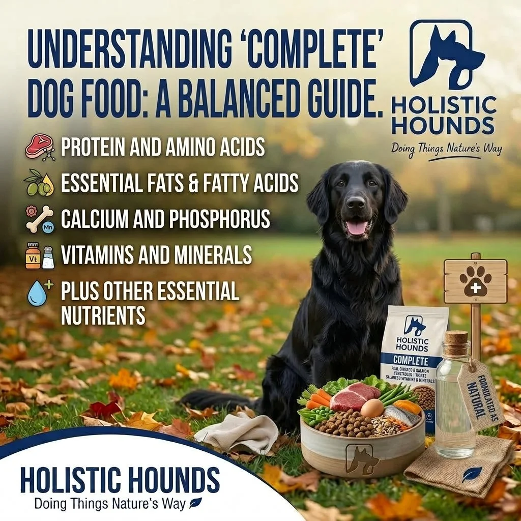 🐾 What does &ldquo;complete&rdquo; actually mean on a dog food label?

You&rsquo;ll often see dog food described as &ldquo;complete&rdquo; &mdash; but what does that actually mean?

A complete food is formulated to provide all the nutrients a dog ne