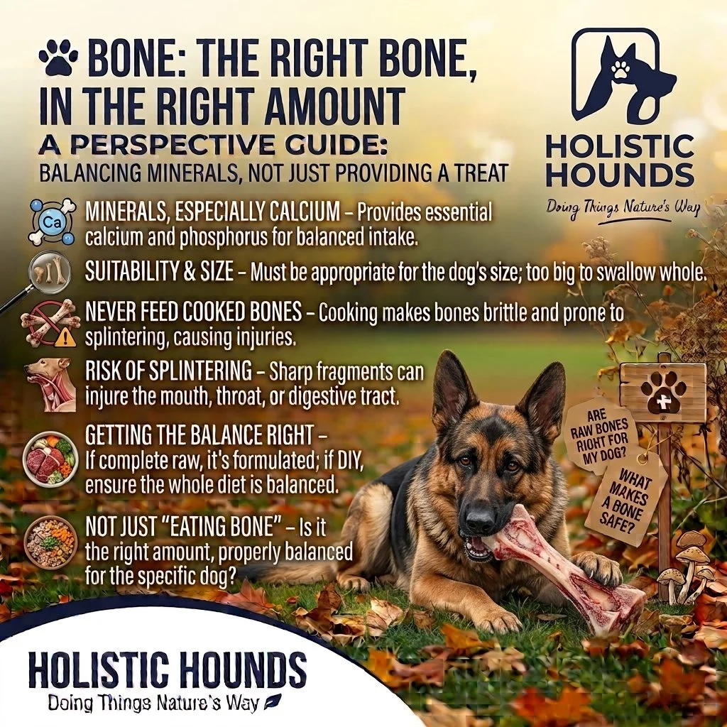 🦴🐶 Bone can be an important part of a biologically appropriate diet &mdash; but the right bone matters.

Bone provides valuable minerals, particularly calcium and phosphorus, and for dogs eating a properly formulated raw diet, the correct amount of