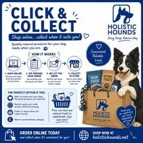 🐾 Shop online, collect in store! 💙

Did you know you can shop with Holistic Hounds from the comfort of your own home and collect your order from us in Brierley Hill?

Our click &amp; collect service makes it easy to stock up on your dog&rsquo;s or 