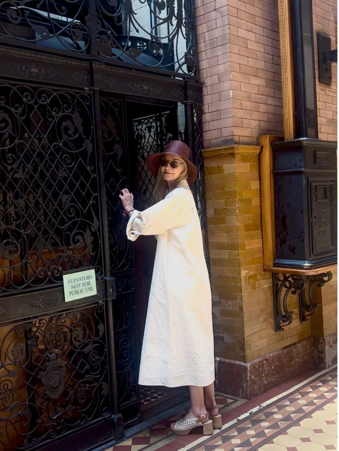 Kimia thanks for capturing these great photos at the Bradbury building wearing a favorite brand CO 
@co 
Photographer @kimiakia_ 
@thebradburybuilding