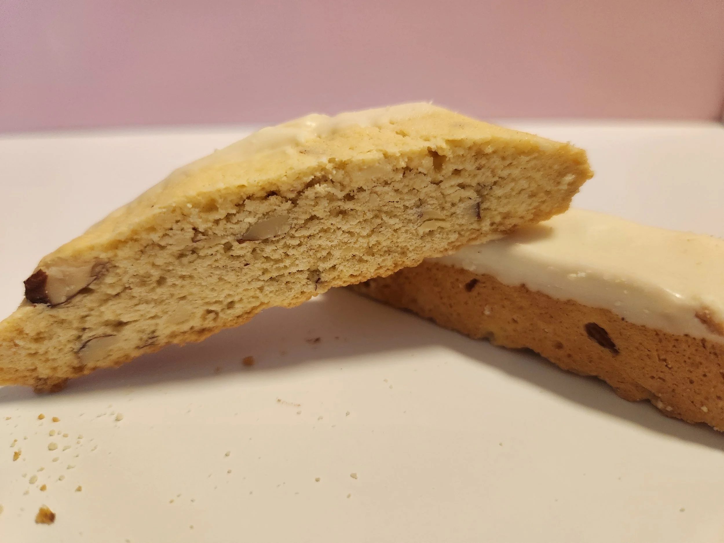 White Chocolate Dipped Almond Biscotti