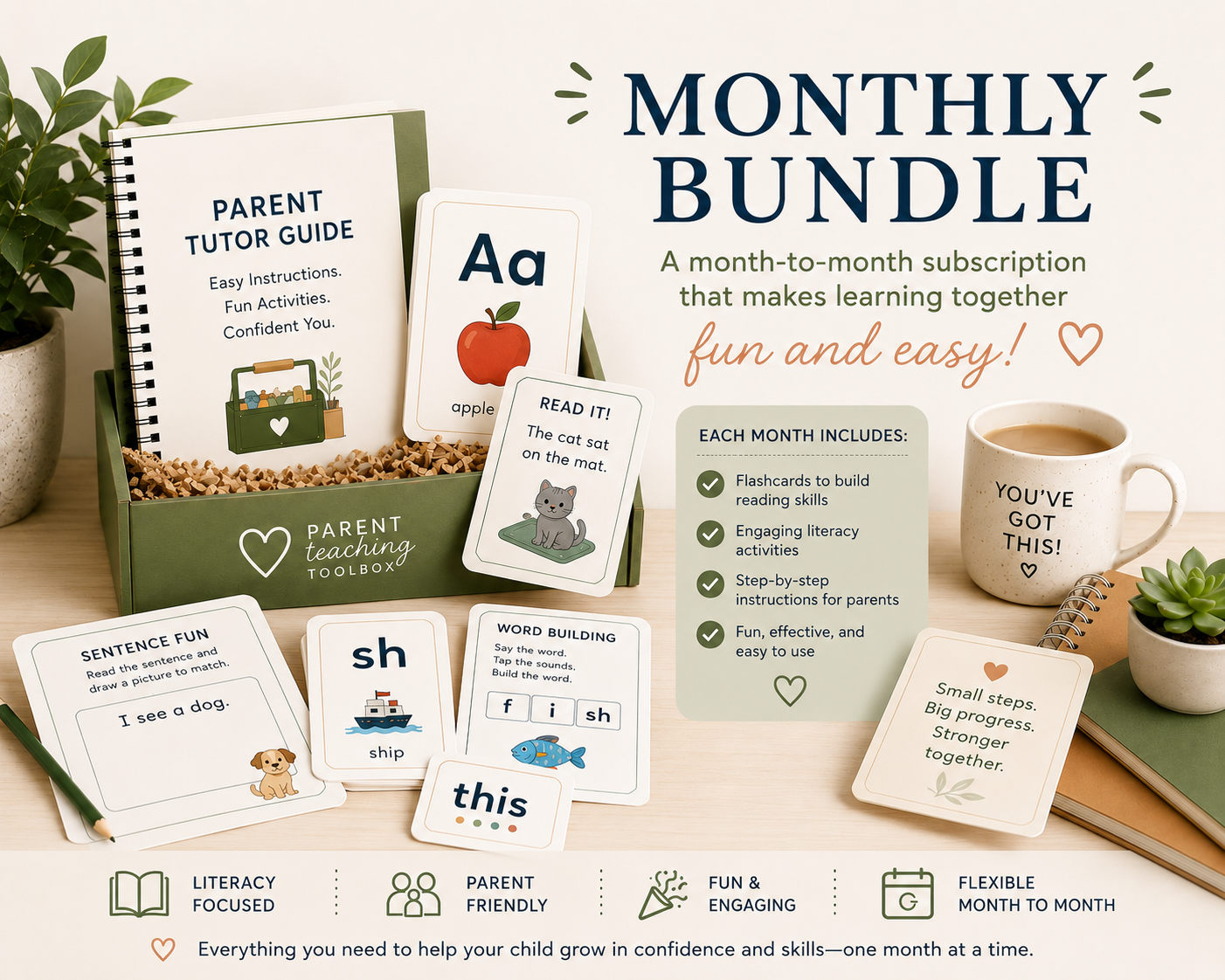 One Month of English Literacy Tutoring Materials