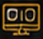 Icon of a computer monitor with binary code (0s and 1s) displayed on the screen.