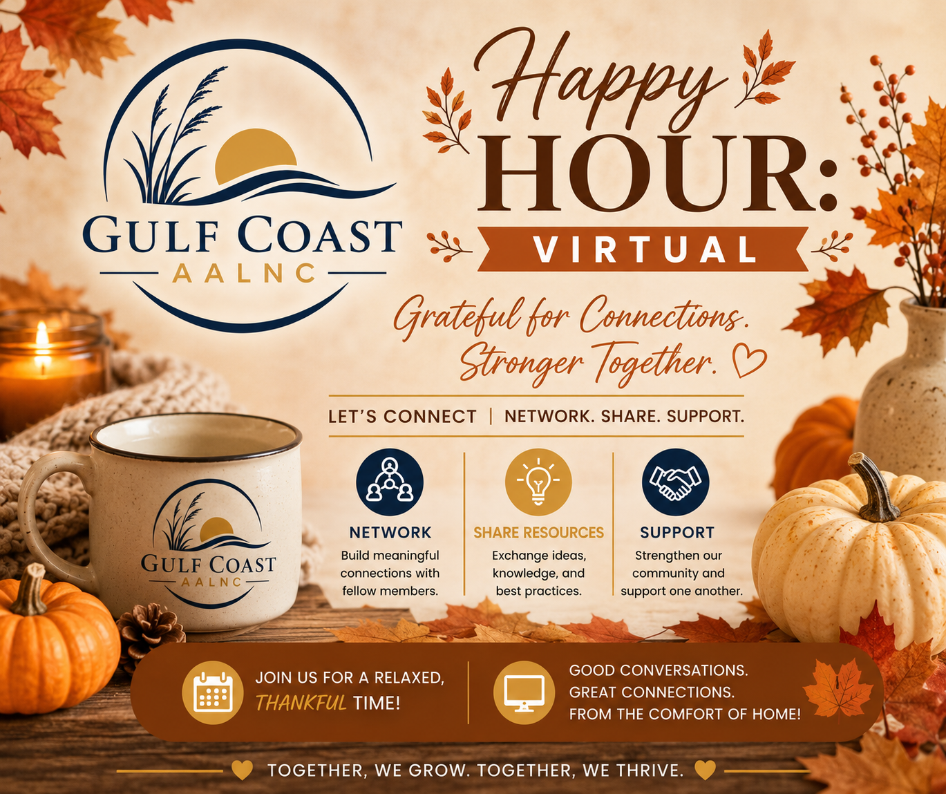Monthly Happy Hour-Free and Open to Non-Members 