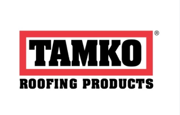Tamko Roofing Products logo with red, black, and white colors.