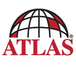 ATLAS logo featuring a stylized globe with red accents and the word 'ATLAS' in red capital letters.