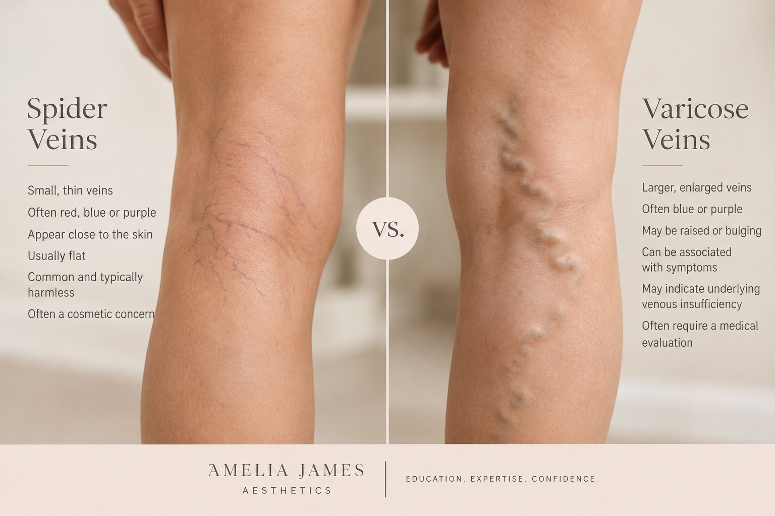 Spider Veins vs. Varicose Veins: What’s the Difference?