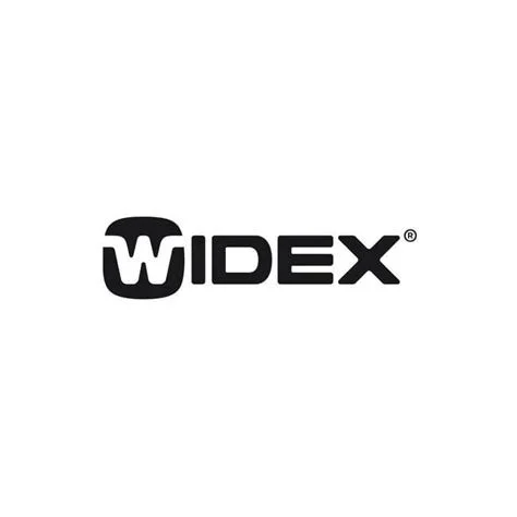 Widex logo in black text on a white background.