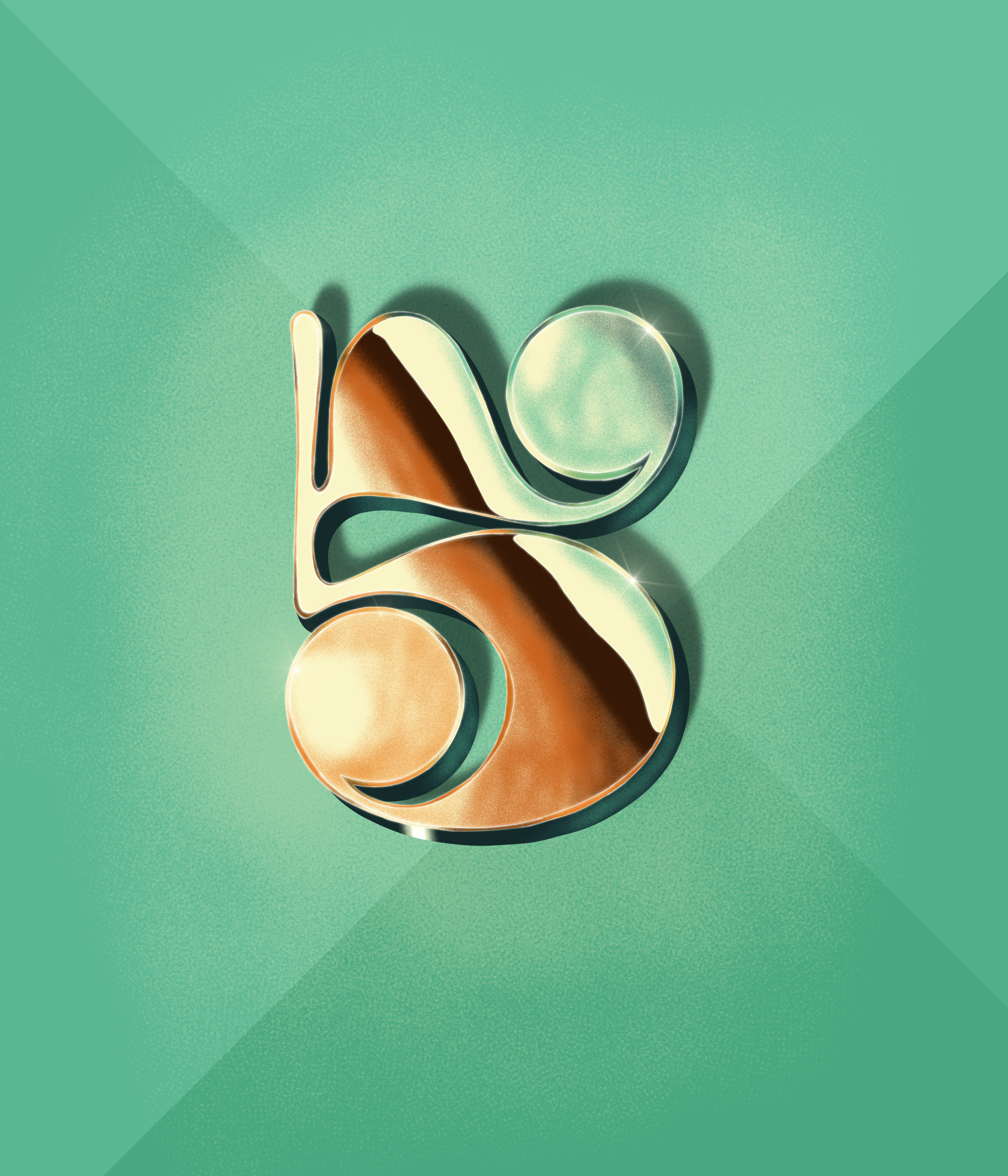 Created as part of my ongoing professional development, this typographic illustration explores expressive letterform design through shape, balance, and dimension. The project challenged me to transform a single character into a sculptural composition