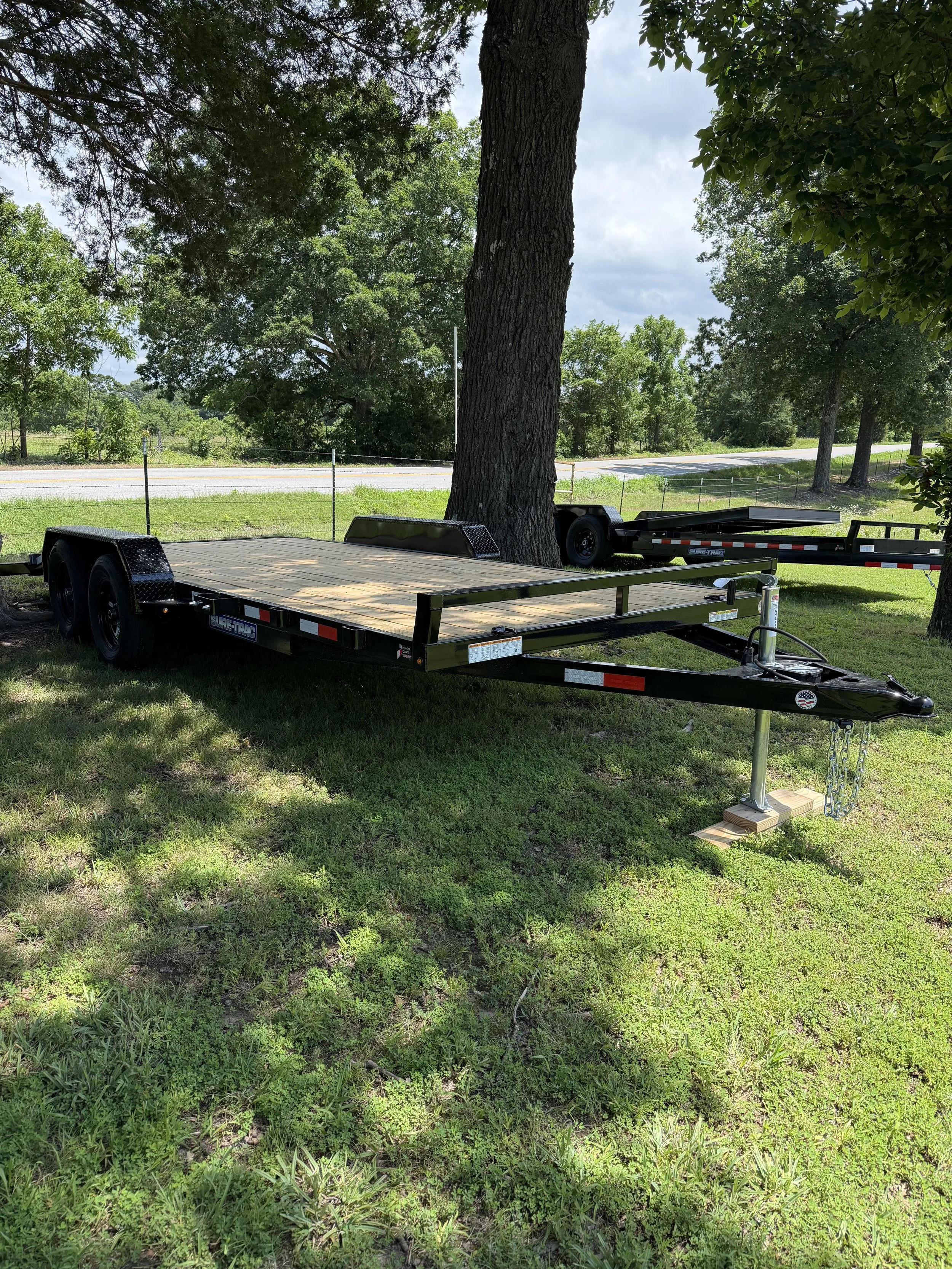 7 x 18 (16+2) C-Channel Wood Deck Car Hauler 7K