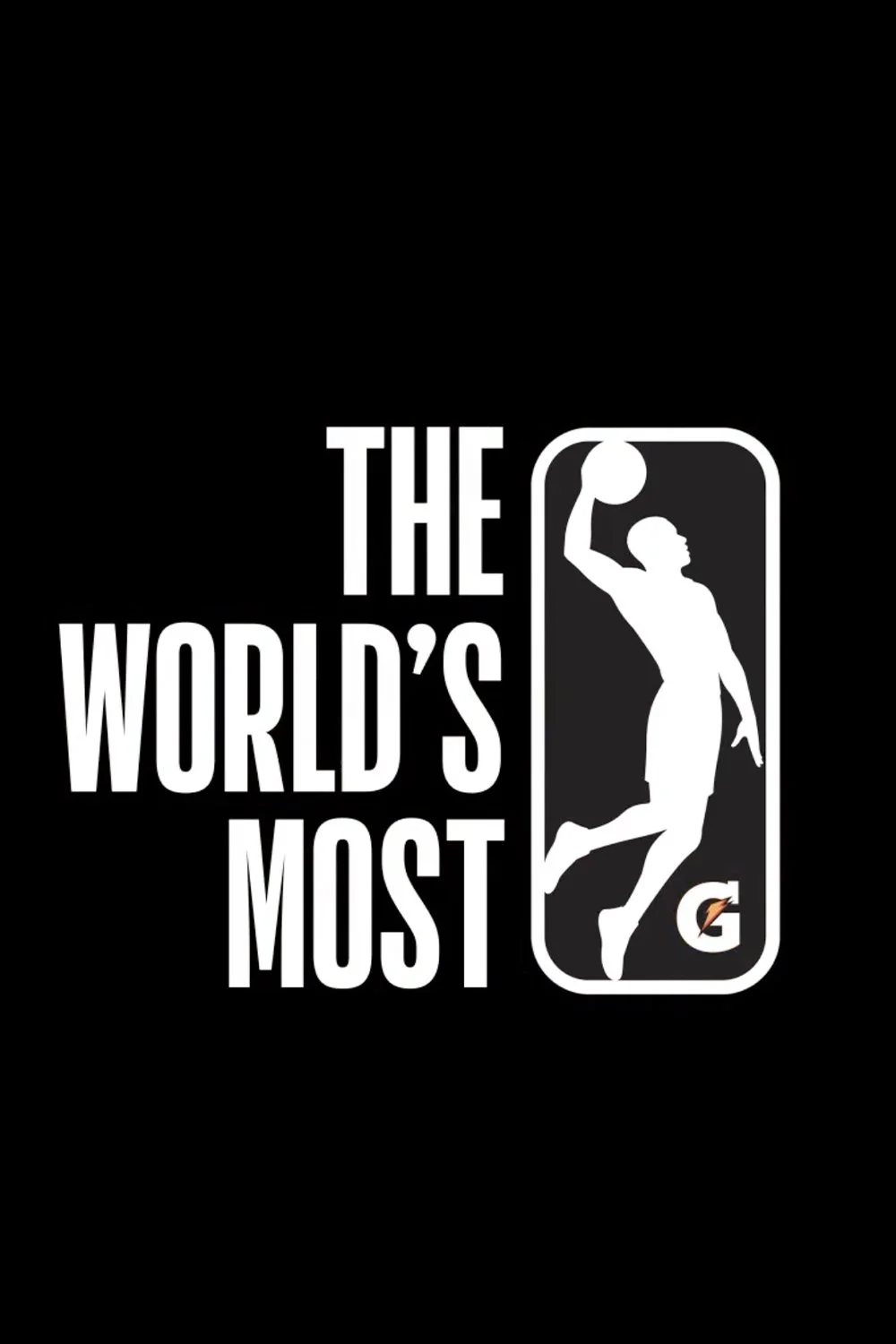 A logo for the NBA G League featuring a silhouette of a female basketball player dunking with a basketball. The image is from an ad campaign by Majority Agency in Atlanta. Post Producer: Travis Preston