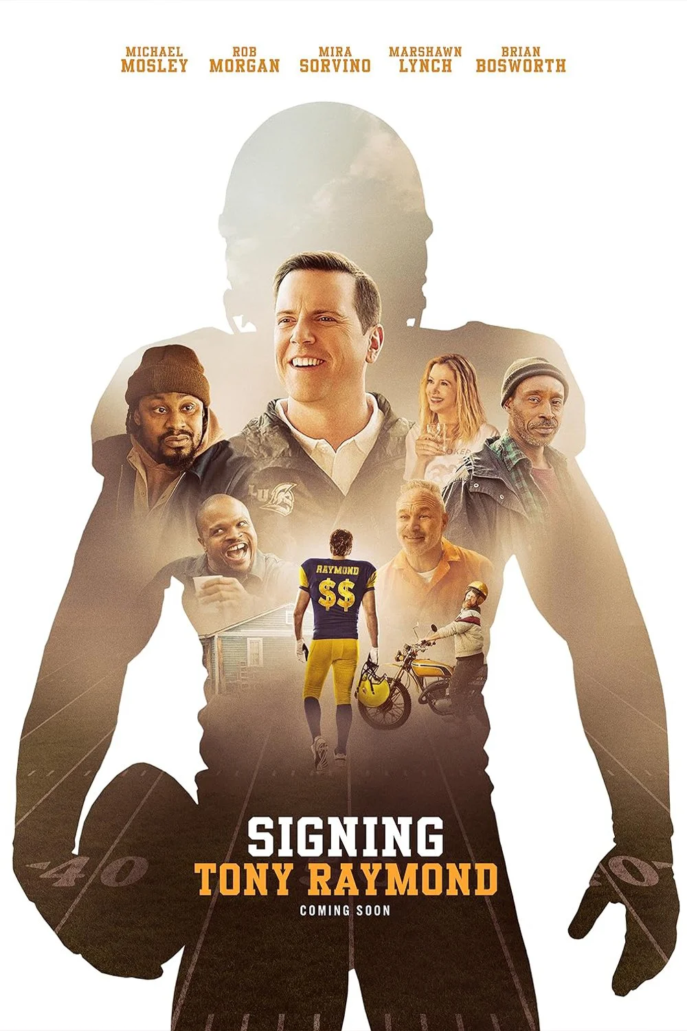 Movie poster for "Signing Tony Raymond" starring Mira Sorvino, Charles Esten, Brian Bosworth, and Michael Mosley. The film was completely produced in Atlanta, with Travis Preston managing post production.