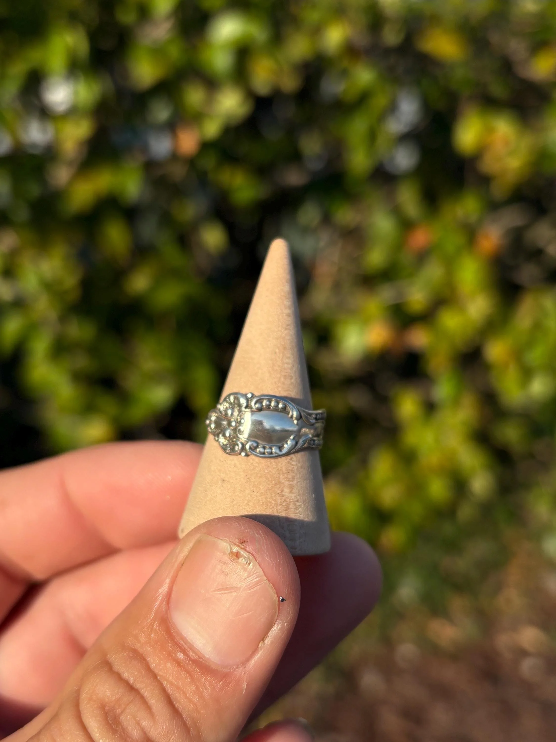 Sterling silver 925 spoon ring handmade