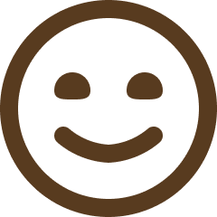 A smiley face with closed eyes and a wide smile.