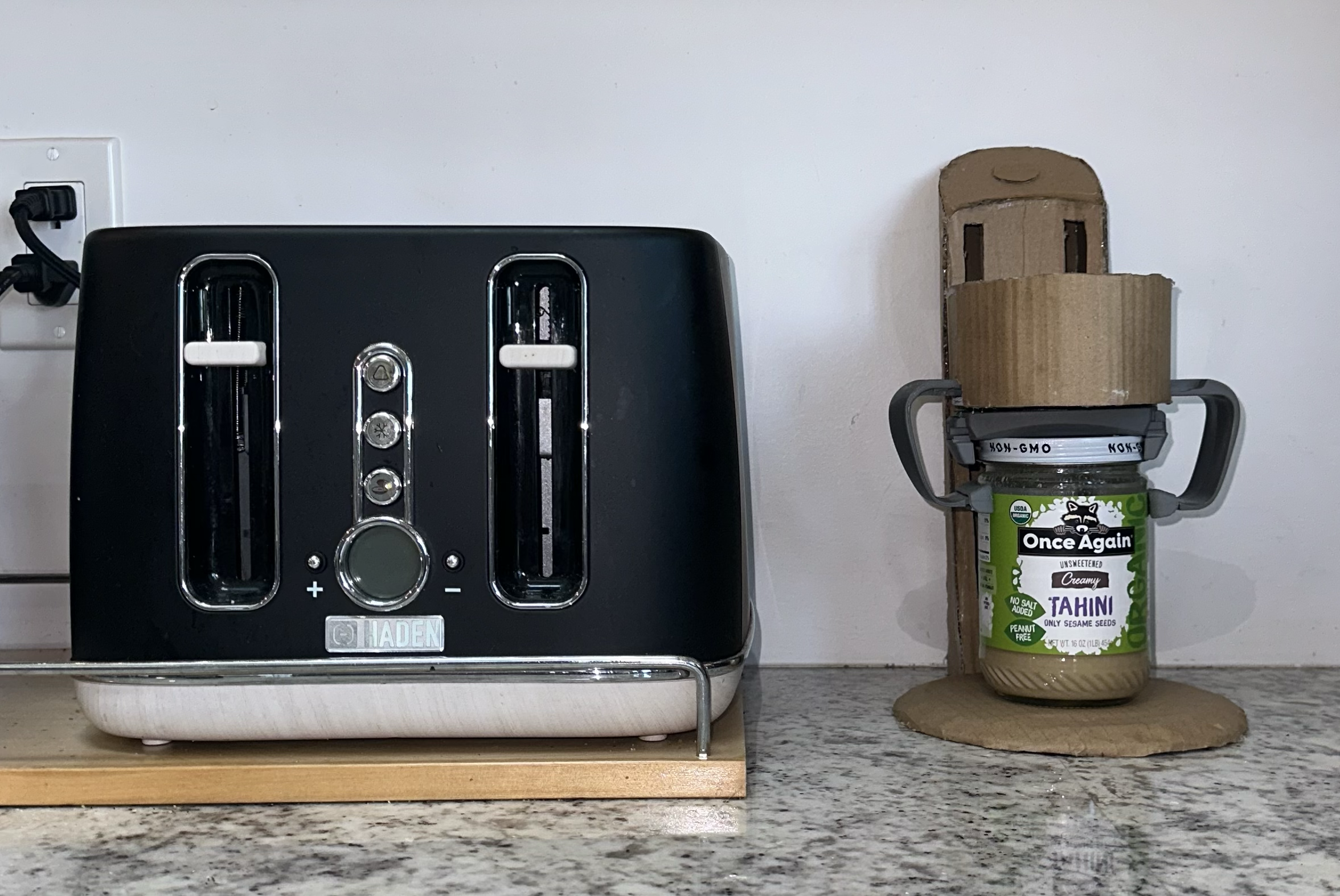 Prototype next to toaster