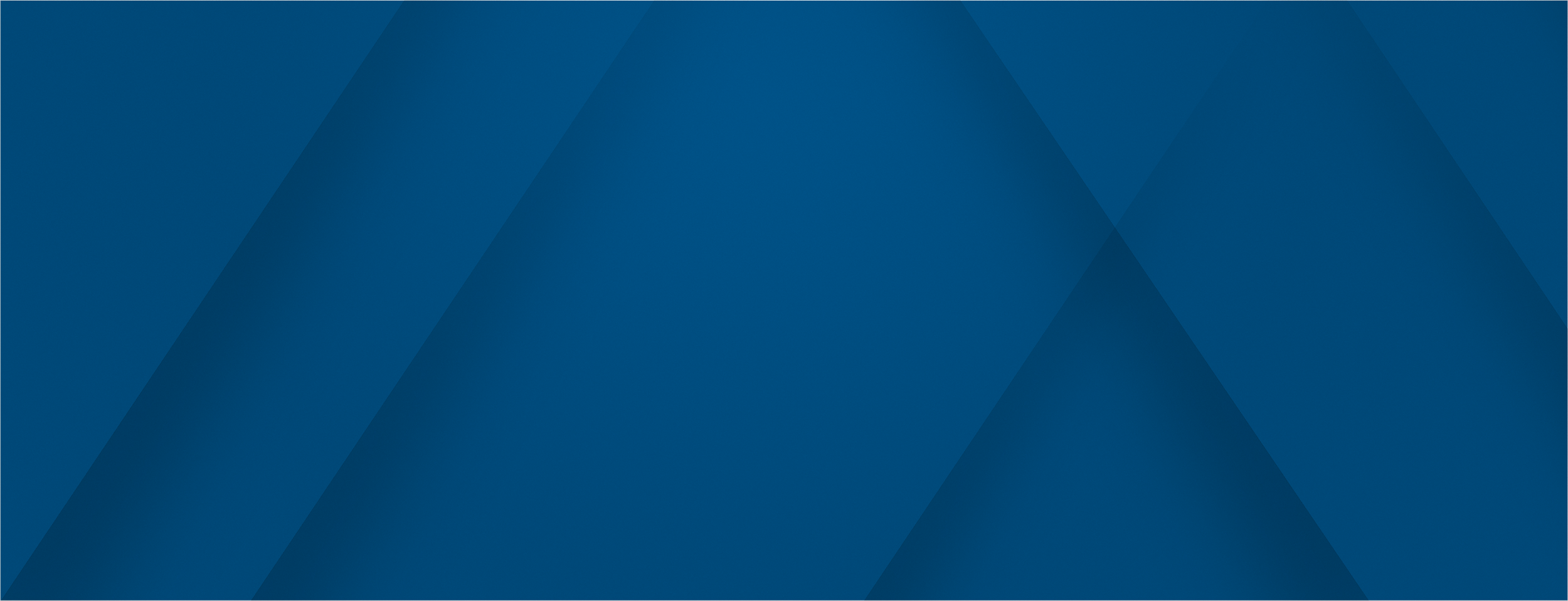 A blue abstract geometric background with diagonal shapes and gradients.