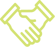 Icon of two hands shaking.