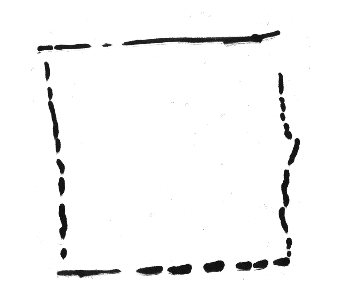 A black and white illustration of a box with various features, including circular and rectangular shapes, and possibly some text labels or annotations.
