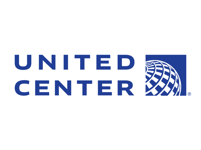 United Center logo with text and a globe icon in blue and white.