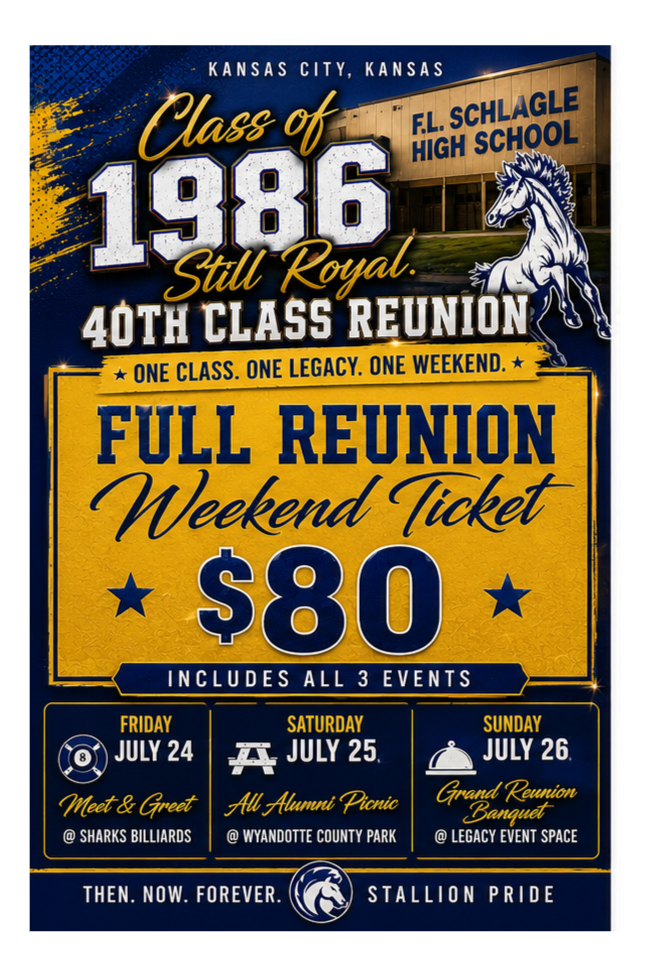 40th Class Reunion - Full Weekend Ticket