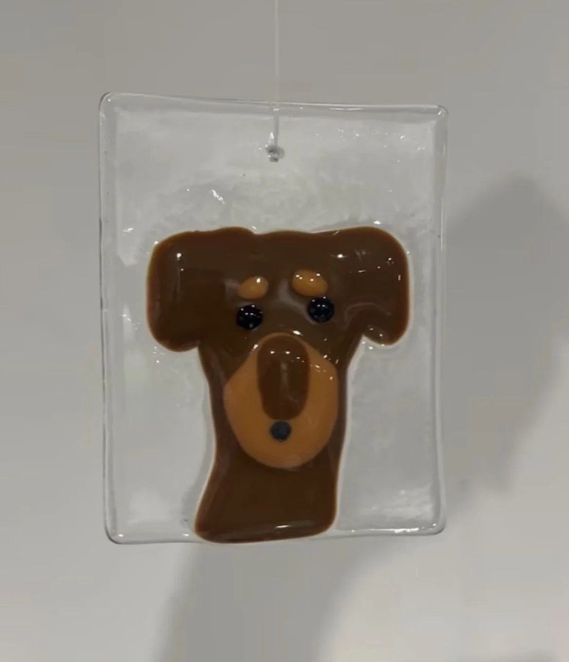 Custom fused glass dog or cat mugshot