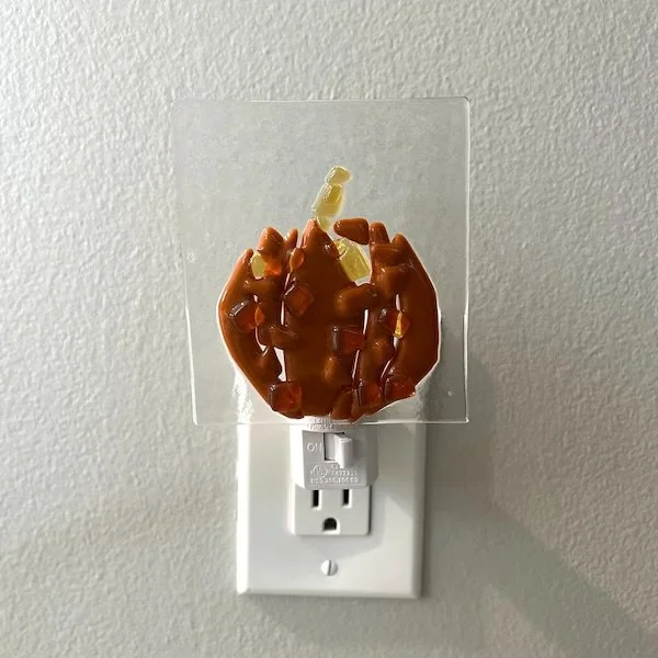 Fused Glass Pumpkin Nightlight