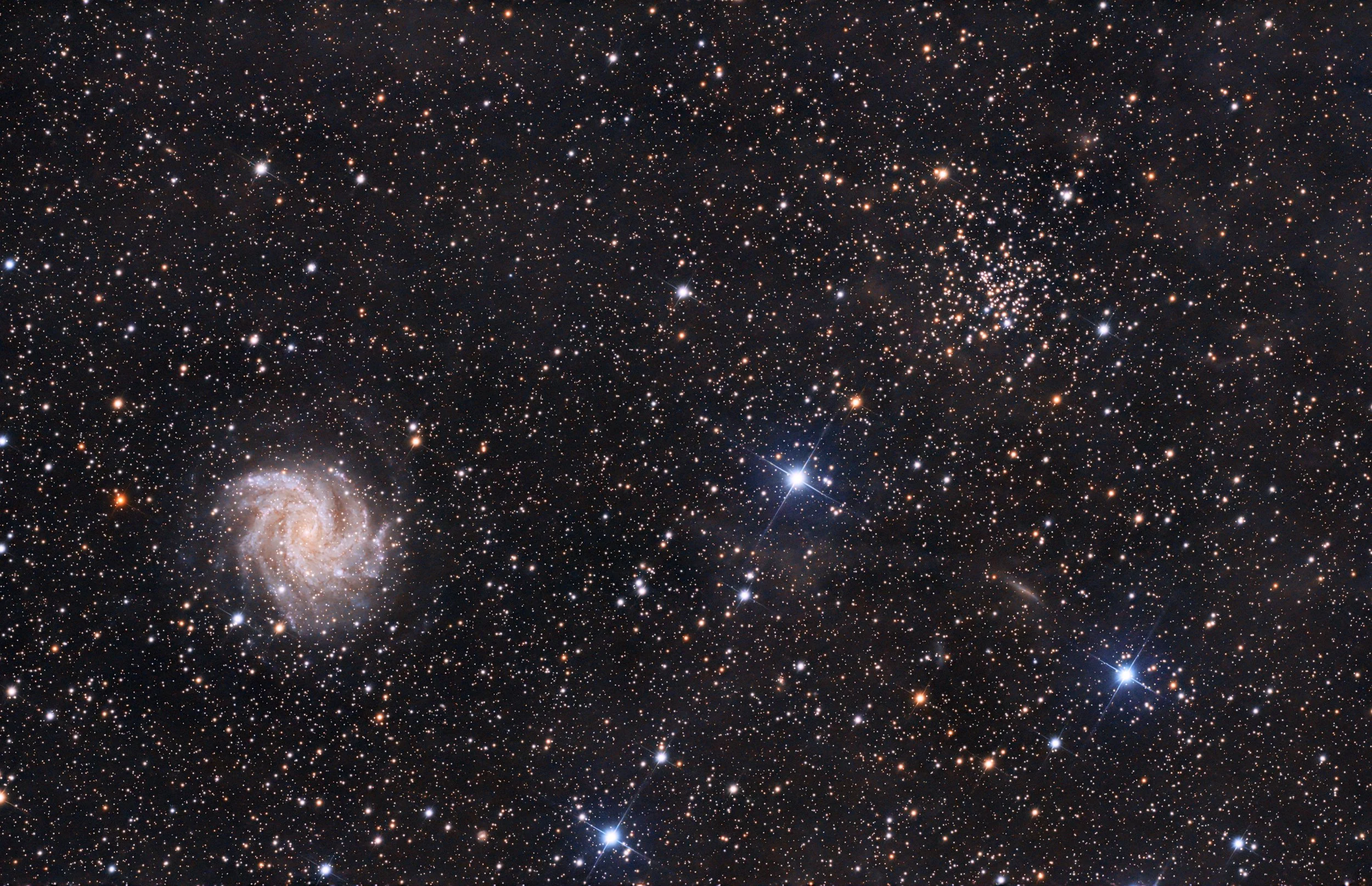 firework galaxy ngc 6946 high-resolution deep sky astrophotography image captured from a backyard observatory by jbastrophoto.