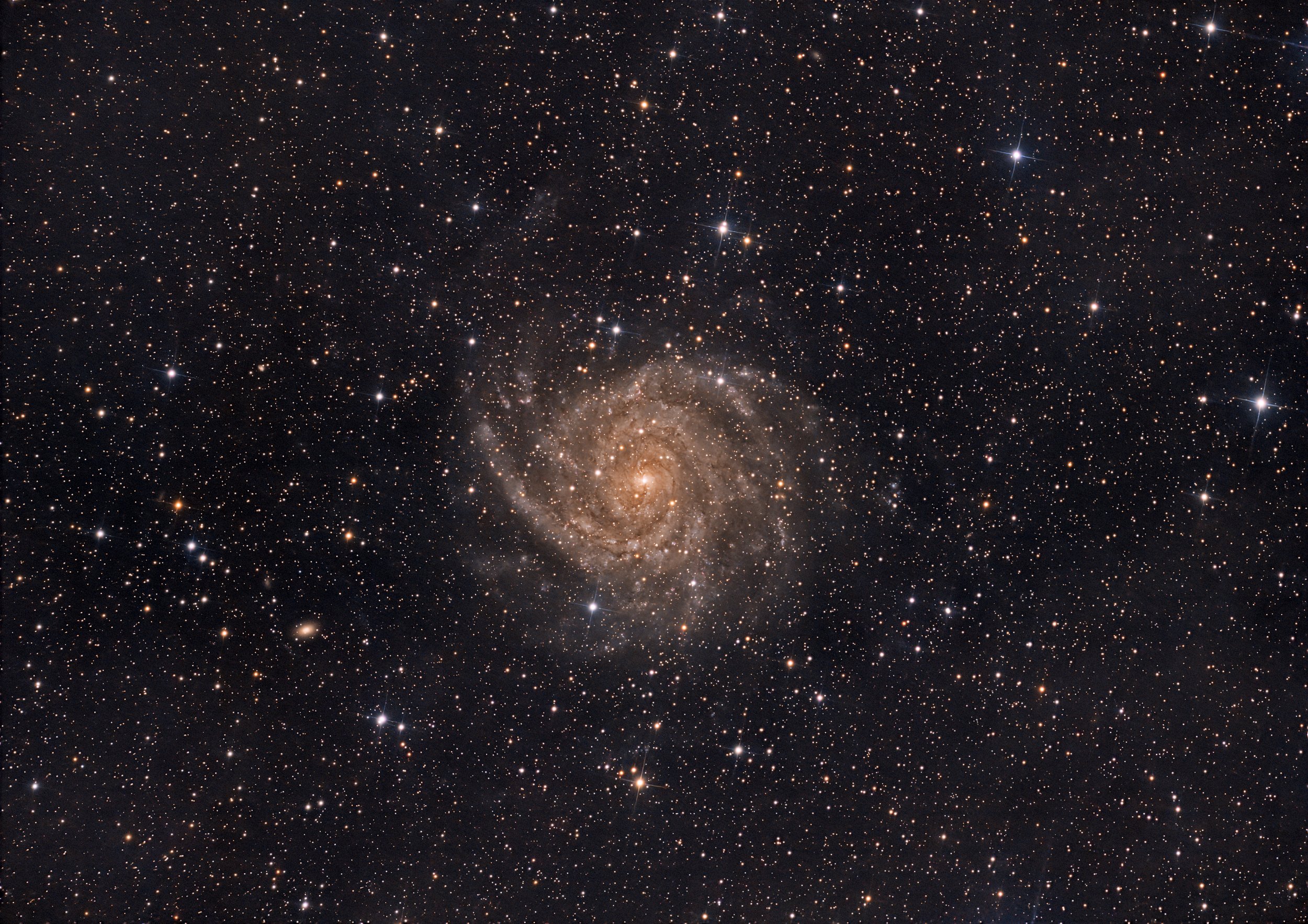 Ic 342 hidden galaxy high-resolution deep sky astrophotography image captured from a backyard observatory by jbastrophoto.