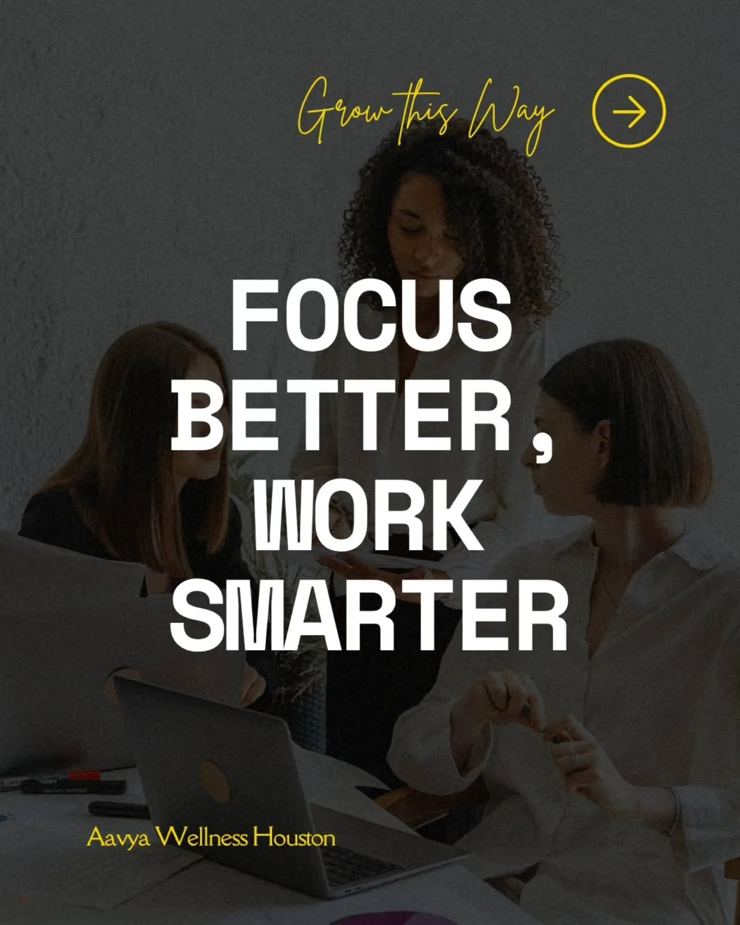 Focus better. Work smarter. 💡

Productivity isn't about pushing harder&mdash;it's about supporting your brain and body throughout the day.

Try these simple focus boosters:
💧 Stay hydrated
🚶 Take mini movement breaks every 60-90 minutes
🎵 Use mus
