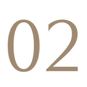 Number two written in large, beige-colored font on a black background.