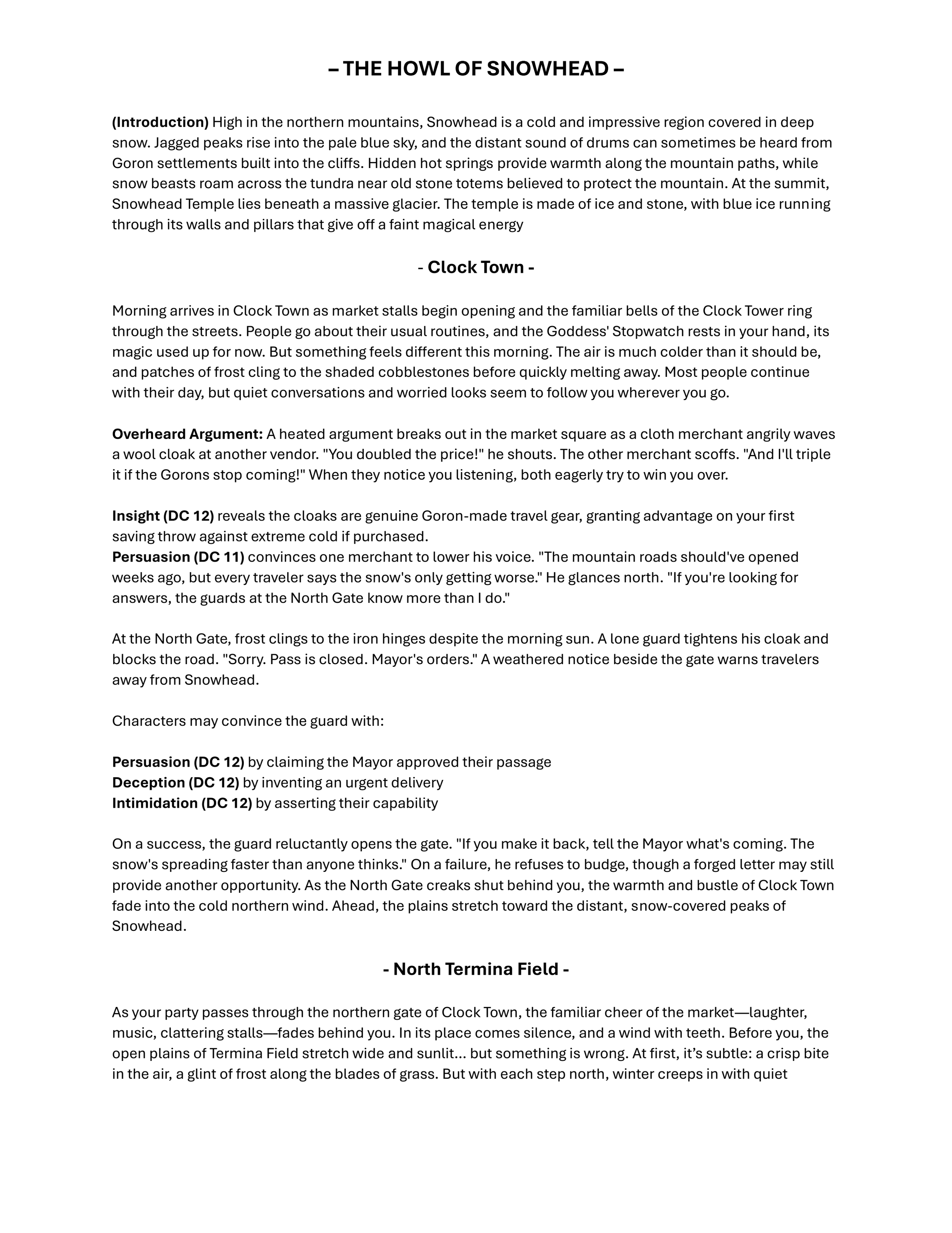 First draft