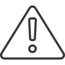 Warning triangle sign with exclamation mark inside