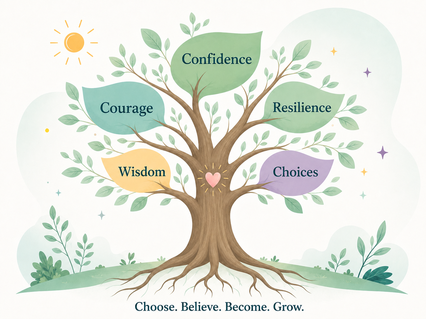 Choose Believe Become Grow