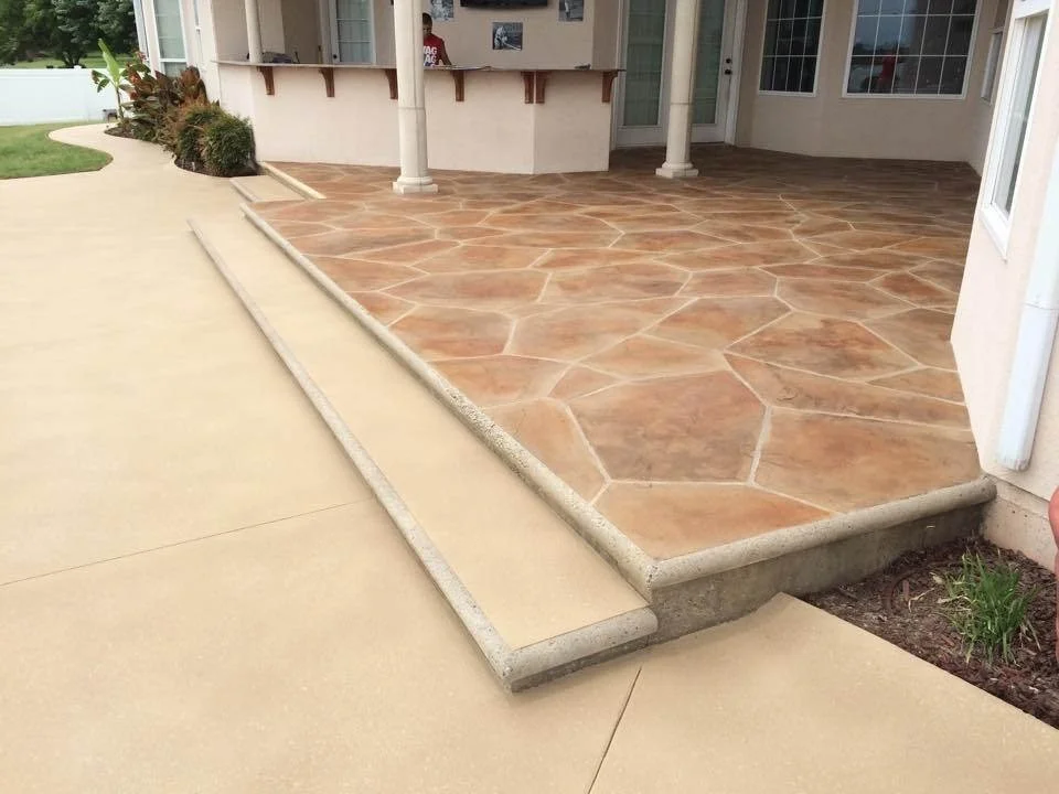 Grand Flagstone Epoxy Flooring with stone texture and durable decorative coating