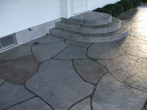 Grand Flagstone Epoxy Flooring system with a natural stone look and decorative finish by The Ark Epoxy Solutions