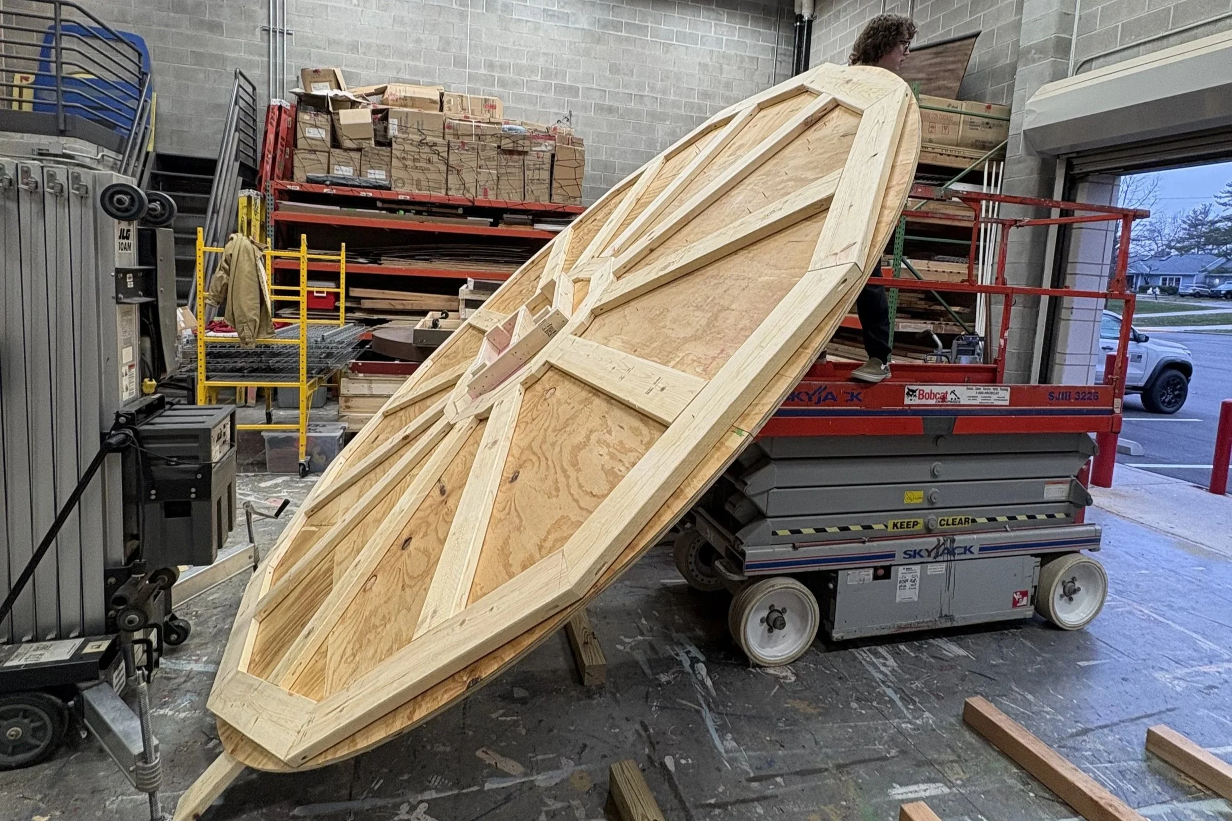 Flipping Structure to Install Wheels