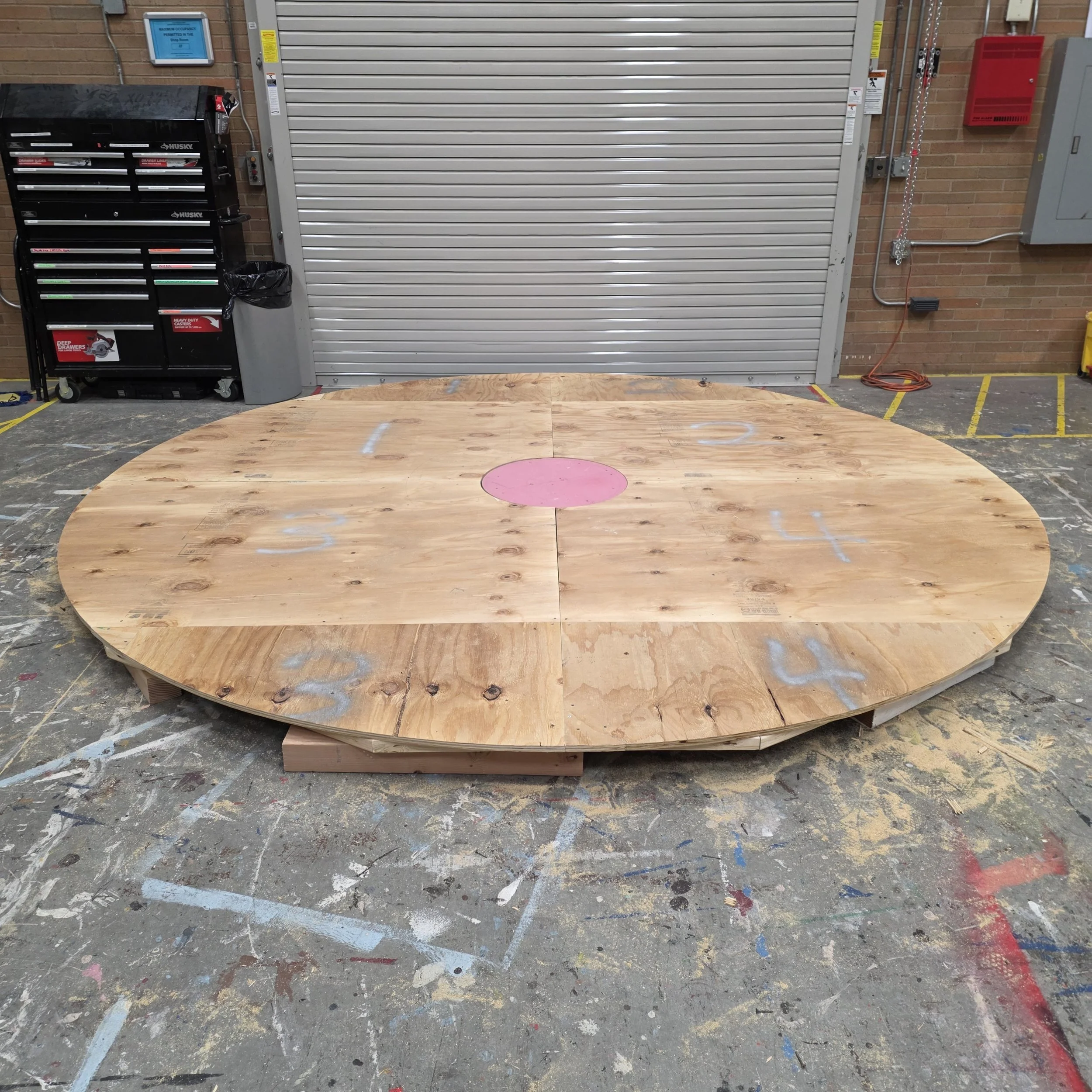 Plywood Sheets Cut to Final Circle